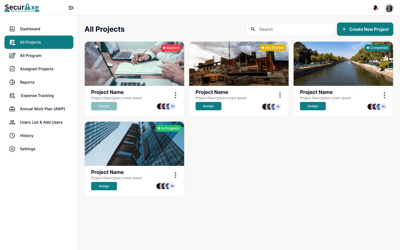 Secure Axe Cyber — Cybersecurity UI/UX Design — UI/UX Design project screenshot
