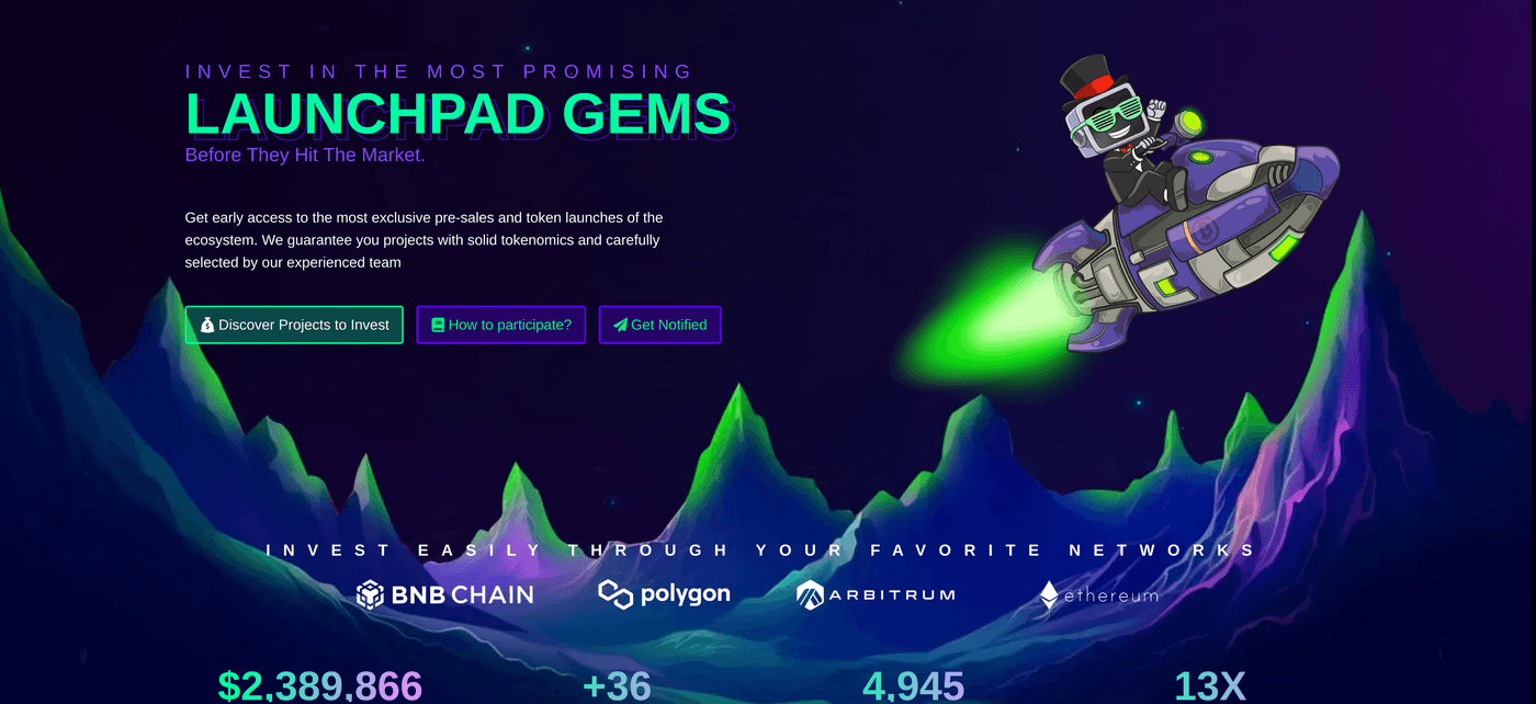 Bipzy Crypto Launcher — FinTech project screenshot