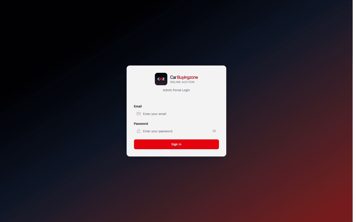 CBZ Admin Panel — Admin Dashboard project screenshot