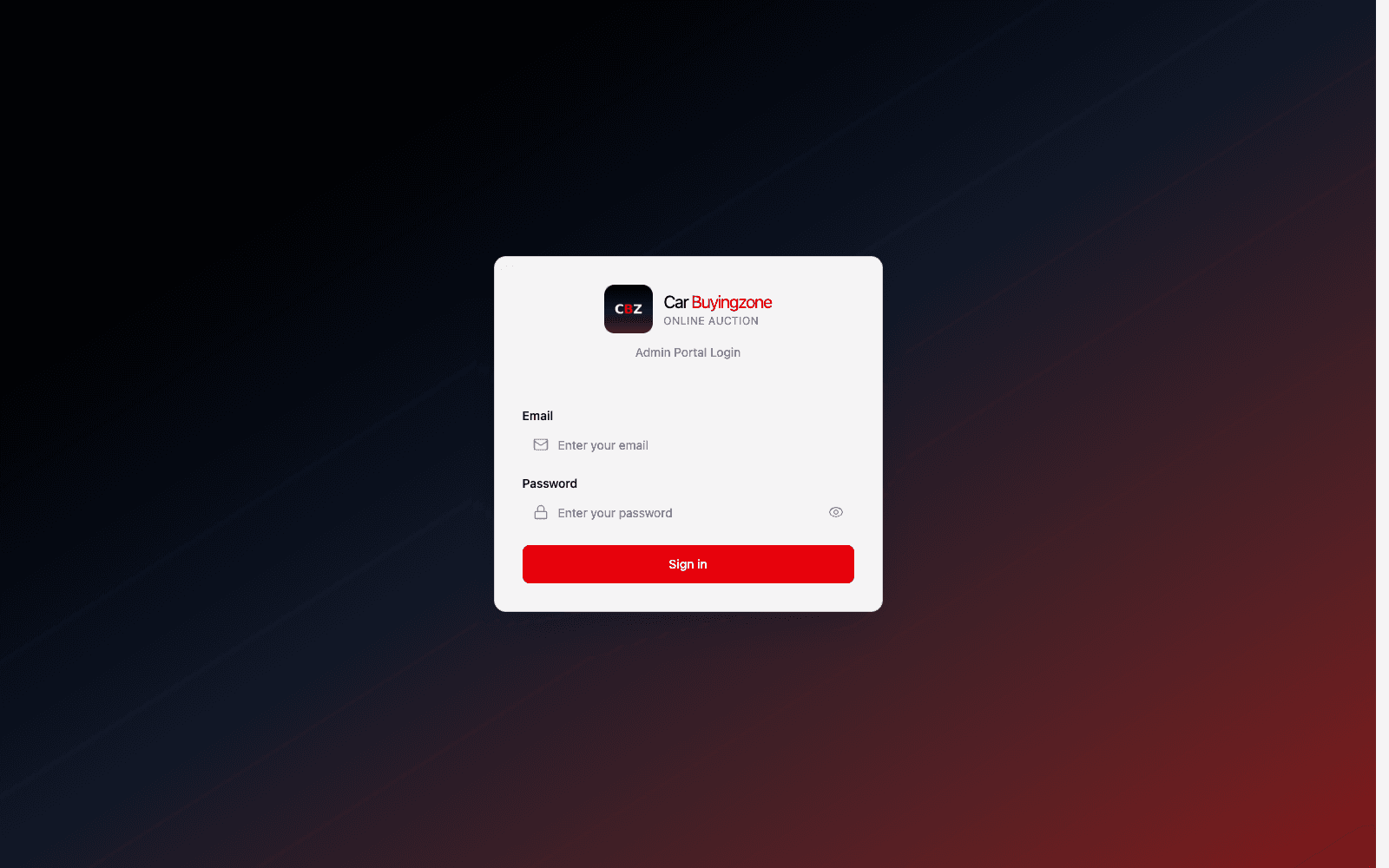 CBZ Admin Panel — Admin Dashboard project screenshot