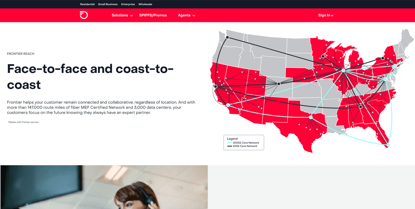Frontier — Telecom Services Website Redesign — Web Application project screenshot